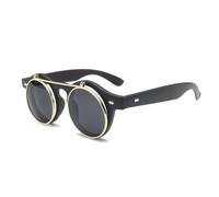 2025 designer For Women‘s Round Sunglasses Steampunk Flip Up Lens Men Retro Sun Glasses Punk Eyewear