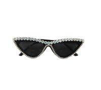 2025 designer Luxury Diamond Cat Eye Sunglasses For Women Rhinestone Vintage Mirror UV400 Sun Glasses Fashion Shades