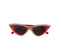 2025 designer Luxury Diamond Cat Eye Sunglasses For Women Rhinestone Vintage Mirror UV400 Sun Glasses Fashion Shades