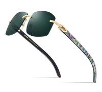 2025 designer Shell Glasses For Women Squared Rimless Square Mens Sunglasses Luxury Eyewear Eyeglasses,3,One size