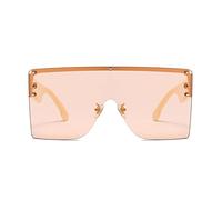 2025 designer Square Frameless Fashion Sunglasses for Men and For Women Street Shooting Vacation Sun Shading Sunglasses (Color : D, Size : Medium)