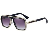 2025 designer Square Retro Men and For Women Glasses Outdoor Holiday Sunshade Decorative Glasses (Color : E, Size : Medium)