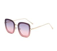 2025 designer Square Street Shot Large-Frame Sunglasses for Men and For Women, Outdoor Vacation Beach Glasses (Color : B, Size : Medium)(E)