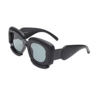 2025 designer Steampunk Sunglasses For Women Trendy Punk Sun Glasses Men Luxury Unique Inflated Thick Frame Sunglass Shades,C1 Black G