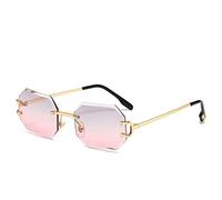 2025 designer Vintage Fashion Rimless Square Sunglasses For Women MenLuxury Sun Glasses For Female UV400 Shades