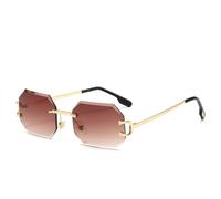 2025 designer Vintage Fashion Rimless Square Sunglasses For Women MenLuxury Sun Glasses For Female UV400 Shades