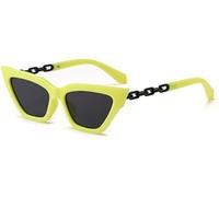 2025 designer Vintage For Women Sunglasses Cat Eye Female Street Snap Sunglases Retro Chain