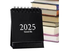 2025 Desk Calendar, Desk Calendar, 360 Degree Page Change, Flipable, 2025 Double Sided Standing Leaf Portable Calendar, Monthly Turning Schedule for Appointments
