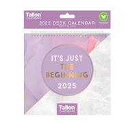 2025 Desktop Flip Calendar Motivational Marble Design Month View Spiral Bound