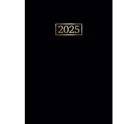 2025 Diary A4 Page A Day: Daily Agenda Planner Dated from January to December 2025 || Large Format 365 Days Schedule Organiser & Appointment Calendar Book with Holidays || Black Cover - UK Edition