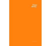 2025 Diary A4 Page a Day: View - Hourly - Orange - non Spiral Bound - Organizer Notebook - Planner Daily - 365 Days - no Ring Binder - UK - Gift Ideas for Women and Men.
