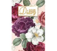 2025 Diary: A5 Week To View | Dated From January To December | Perfect For Appointments, Reminders, Scheduling ... Pretty Floral Cover