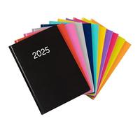 2025 Diary A5 Week to View Planner Organiser Hardback Cover with Ribbon Runs from January 2025 to December 2025 (Red)