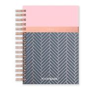 2025 Diary from Matilda Myres - A5 Day a Page - Rose Gold Wiro Bound - January to December Planner - Hardback Covers - Personalised Version - Pink