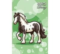 2025 Diary: Piebald Cob Horse: A5 Week to View Dated from Jan 2025 to Dec 2025 | Weekly Planner Agenda Personal Organiser