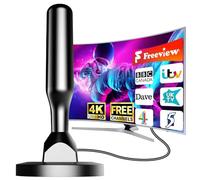 2025 Digital TV Aerial - 480+ Mile Range for Indoor & Outdoor Use, Portable HD Antenna for Smart & Older TVs, Supports 8K, 4K & 1080p, 16.5ft Coax Cable for Easy Setup