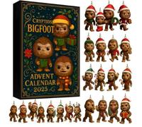 2025 Dinosaur Park Advent Calendar with 24 Surprise Figures & Scary Doll, Christmas Countdown Mystery Box for Halloween and Xmas, Gift for Kids and Adults, Stocking Filler Festive Decor