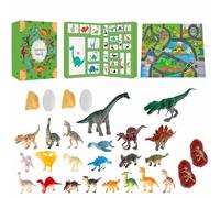 2025 Dinosaur Toys Christmas Advent Calendar for Kids, 24 Days Dinosaur Figures & Playset Countdown Calendar, Dinosaur Transporter, Mini Dinosaur, Ideal Xmas Gift for Boys Girls (B)