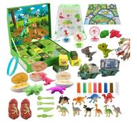2025 Dinosaur Toys Christmas Advent Calendar for Kids, 24 Days Dinosaur Figures & Playset Countdown Calendar, Dinosaur Transporter, Mini Dinosaur, Ideal Xmas Gift for Boys Girls (A)