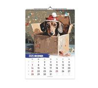 2025 Dogs Wall Calendar - Funny Wall Calendar, Family Planner Calendar | Pug Wall Calendar, Animal Wall Calendar, 12 Months Monthly, Fun & Cute