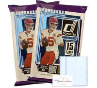 2025 Donruss Football NFL Blaster Pack(s)/Box Trading Cards + Toploader(s) + Magnetic Holder and StreetCards Magnet! Look for Downtown! (2 Packs + 2 Toploaders + Magnetic Holder)