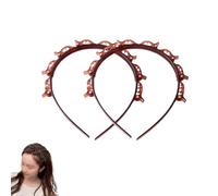 2025 Double Bangs Hairstyle Hairpin Bangs Hairpin Headband Professional Weave Bangs Clip Toothed Headband Braid Tool with Clips Attached (1PCS/C)