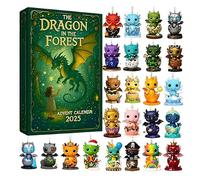 2025 Dragon in The Forest Advent Calendar Mystery Box - 24 Days Countdown with Unique Dragon Pendants, Festive Christmas Ornament & Halloween Decor Set, Collectible Gift Box for Adults and Kids