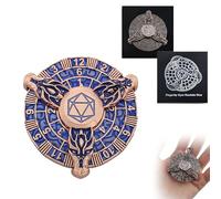 2025 Dragon Roulette Dice Spinner for DND Dice Set, 7-in-1 Dragon Metallic D&D Dice with Gift Case for Dungeons and Dragons Game, Gifts for RPG Role Playing Tabletop Games (Blue gold)