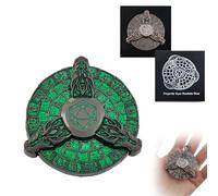 2025 Dragon Roulette Dice Spinner for DND Dice Set, 7-in-1 Dragon Metallic D&D Dice with Gift Case for Dungeons and Dragons Game, Gifts for RPG Role Playing Tabletop Games (Green black)