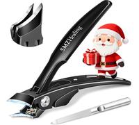 2025 Eagle Beak Beveled Nail Clippers for Ingrown Nails, Large Toenail Clippers for Seniors with Wide Jaw Opening, Ergonomic Heavy Duty Curved Ingrown Toenail Clippers Long Handled