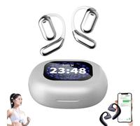 2025 Earbuds for iPhone, True Powerful Bluetooth 5.4 Open Ear Earbuds, Real-Time 3-in-1 Translator with 128 Languages, Ipx5 Waterproof, for Travel Business Learning (White)