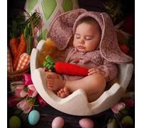 2025 Easter Egg Photography Prop -Newborn Photo Background Studio Props, Raster Basket, Newborn Wraps Photography Props for Easter Baby Shower Party Basket Stuffers Decor