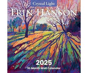 2025 Erin Hanson Calendar Crystal Light Landscapes Fine Art | Large Wall Calendar with Vibrant Impressionism Crystal Light Paintings | Monthly Calendar for Office 12 x 24” Thick Paper | Art by Erin