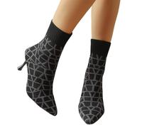 2025 Europe the United States Foreign Trade for Thick with Round Boots After Strap Classic Models Ankle Boots Short Green Shoes Women, black, 9 UK