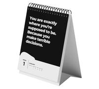 2025 Extreme Demotivational Desk Calendar with 52 Demotivating Quotes, Anti-Life Motivation Calendar, Humor Desk Calendar with Pseudo-Inspirational Phrases, Gag Gift for Coworkes (2 pcs)
