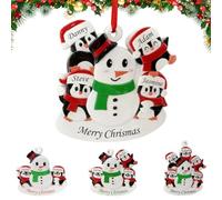 2025 Family Christmas Ornament - Personalized Christmas Ornaments Penguin Family of 2/3/4/5 Customized Names & Year Custom Resin Decorations for Xmas Hanging Tree Gift for Friends Parents Daughter