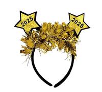 2025 Fashion Hats - New Year Glitter Star Sequins Headband | Golden Silver Glitter Headwear, Happy New Year Photo Props, Hair Styling Accessories, Future Headwear Stylesfor Holiday Christmas Birthday