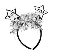 2025 Fashion Hats - New Year Glitter Star Sequins Headband | Golden Silver Glitter Headwear, Happy New Year Photo Props, Hair Styling Accessories, Future Headwear Stylesfor Holiday Christmas Birthday