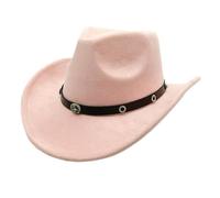 2025 Fashion Suede Cowboy Hat Men's Women's Cowgirl Hat Retro Wide Brim Fedora Hats For Fancy Dress Cosplay Party