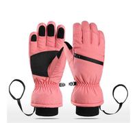 2025 Fashion Winter Ski Gloves Windproof Waterproof Thermal Gloves Pink XL