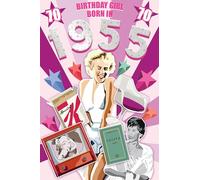 2025 Female Milestone Birthday Greeting Card For Her - Flashback Down Memory Lane - Fun Interesting Facts from The Year You Were Born (70th - Born in 1955)