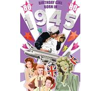 2025 Female Milestone Birthday Greeting Card For Her - Flashback Down Memory Lane - Fun Interesting Facts from The Year You Were Born (80th - Born in 1945)
