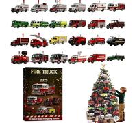 2025 fire truck christmas advent,24 days fire truck advent calendar,From Classic Retro Fire to Modern Rescue, Holiday Countdown Gift for Firefighter & Firefighter Fans-A