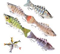 2025 Fishing Gear - Bionic Swimming Bait, Probero Robotic Fishing Lure, Swim Baits for Bass Fishing, 3D Bionic Swimming Lure -Just Like a Real Injured Bait Fish (5pcs A)