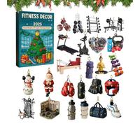 2025 Fitness Decor, 2D Decorations Acrylic Halloween Christmas, 24 Days Countdown Ornament Training, For Backpack Party Wallet Birthday Car Lovers