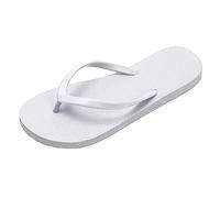 2025 Flip Flop for Women Comfortable Women's Slippers with Thong Design for Beach and Casual Wear Easy Slip On Flat Sandals Summer Warm Slippers Size 9 (White, 3.5)