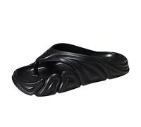 2025 Flip Flop for Women Sandwich Slippers for Men Summer Thick Soles Step On The Feces Touching Character Slippers Wear EVA Casual Beach Sandals Mens Slip on House Shoes Size 9 (Black, 7)