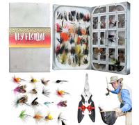 2025 Fly Fishing Advent Calendar, 24PCS Fly Fishing Flies Lures, Handmade Flies + Waterproof Flys Box, Bass Lures for Freshwater and Saltwater Anglers the Ultimate Christmas Countdown Gift(1Pc)