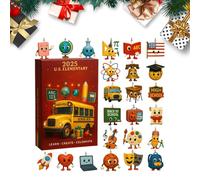 2025 for 2D Acrylic Decorations 24pcs Christmas Countdown Pendant for Birthday Party Home Bedroom Living Room Classroom School Apartment