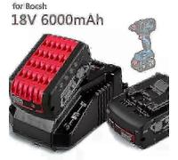 2025 For BOSCH 18V Original Lithium Battery Replaceable BOSCH Battery Pack 6.0AH Original Tool Rechargeable Battery Ultra long life 2pcs Battery